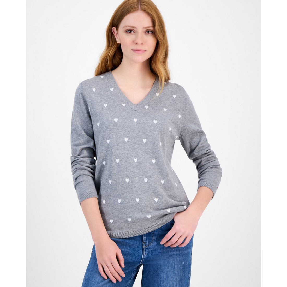 Pull 'Heart V-Neck' pour Femmes