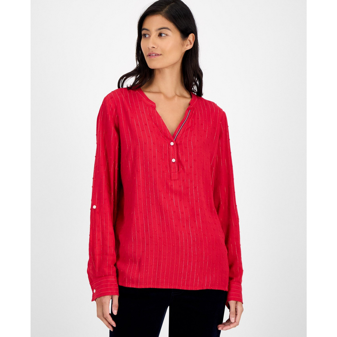 Top à manches longues 'Sparkle Clip Dot' pour Femmes