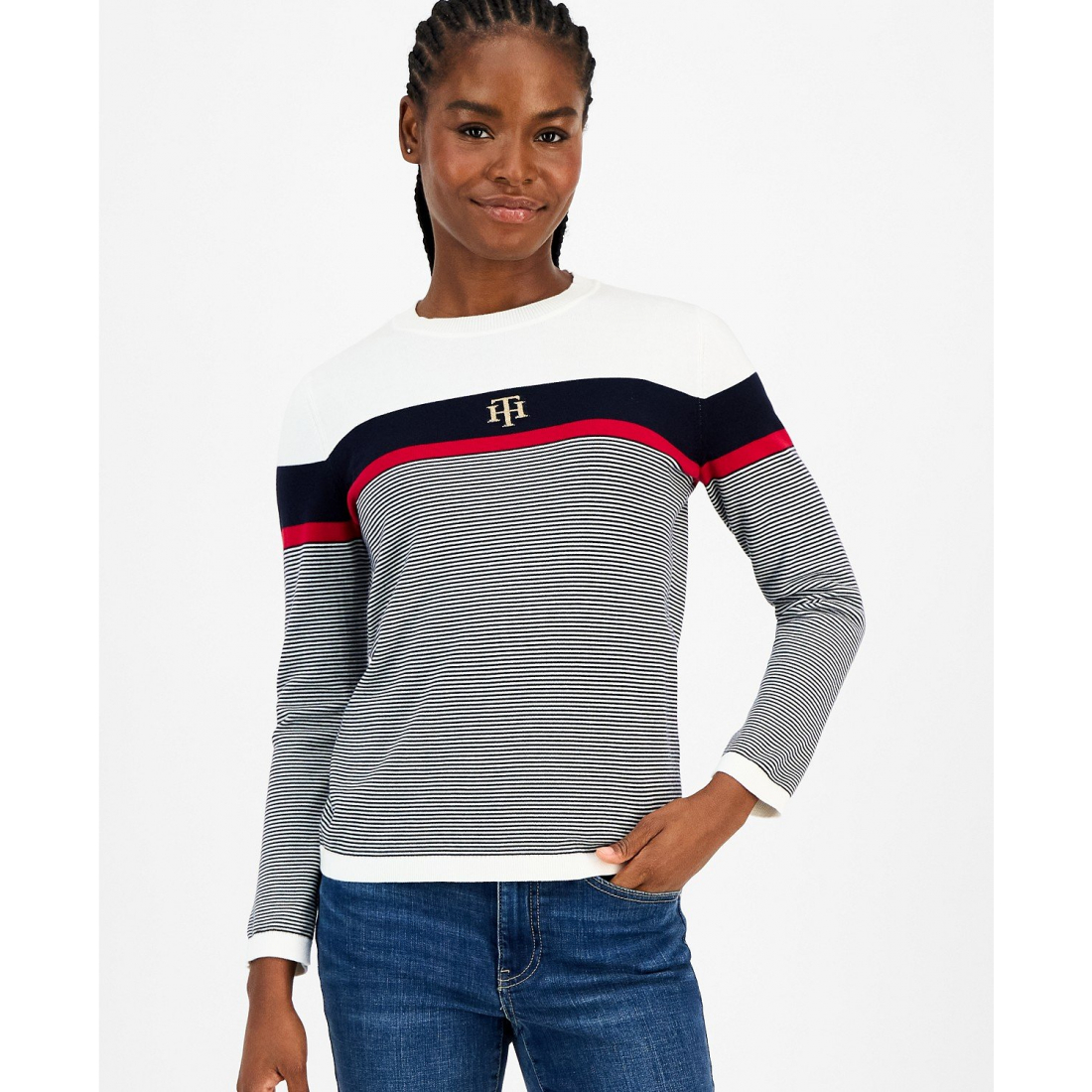 Pull 'Logo Striped' pour Femmes