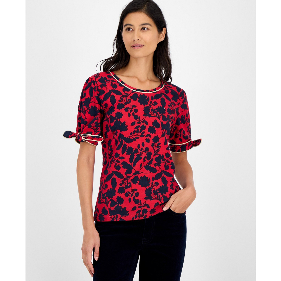 T-shirt 'Tie-Sleeve' pour Femmes