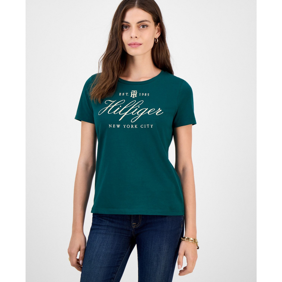 T-shirt 'Embroidered Logo' pour Femmes