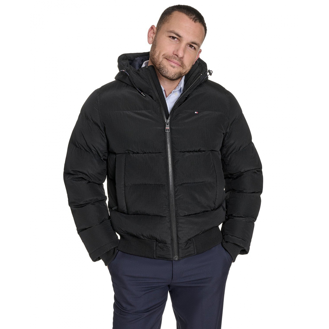 Men's 'Ribstop Hooded Snorkel' Puffer Jacket