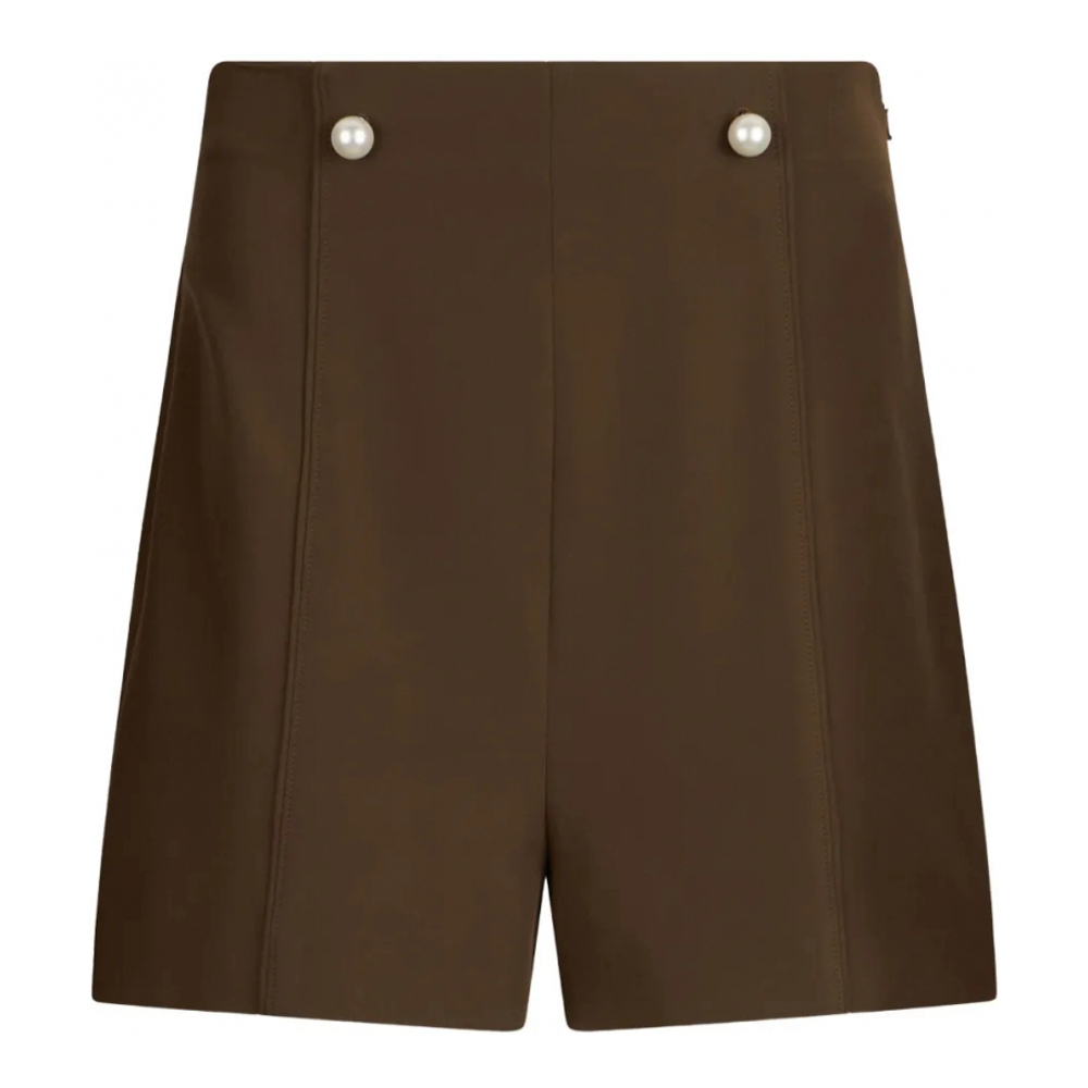 Women's 'Pearl-Button Pleated' Shorts