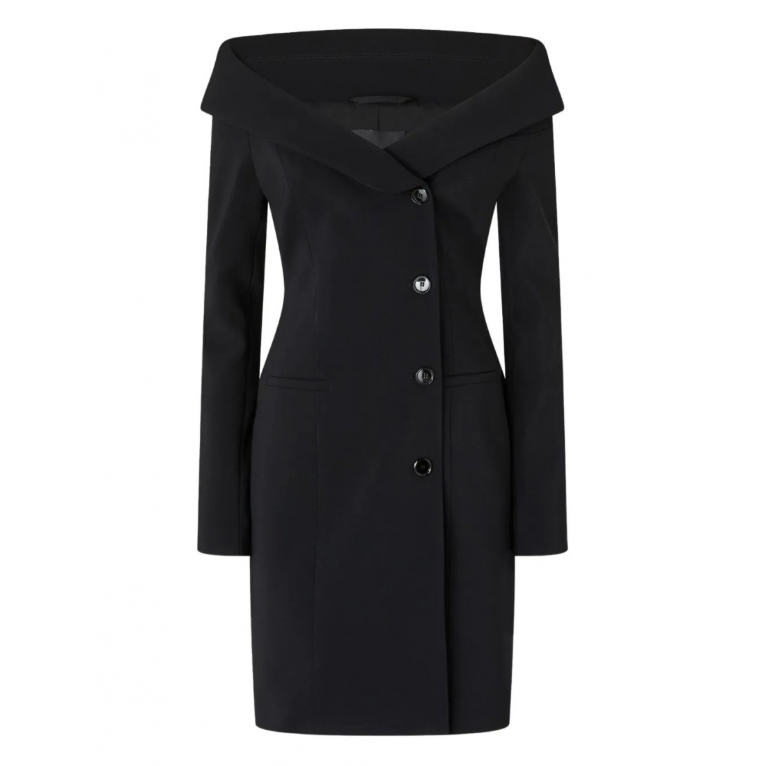 'Off-Shoulder Buttoned' Schulterfreies Kleid für Damen