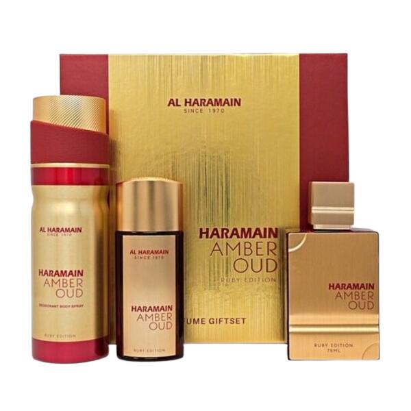 Coffret de parfum 'Amber Oud Ruby Edition' - 3 Pièces