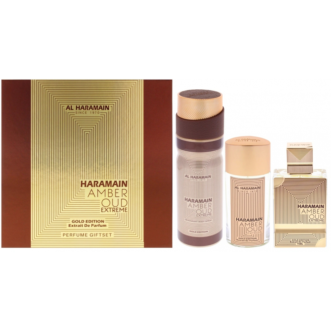 Coffret de parfum 'Amber Oud Gold Edition Extrême' - 3 Pièces