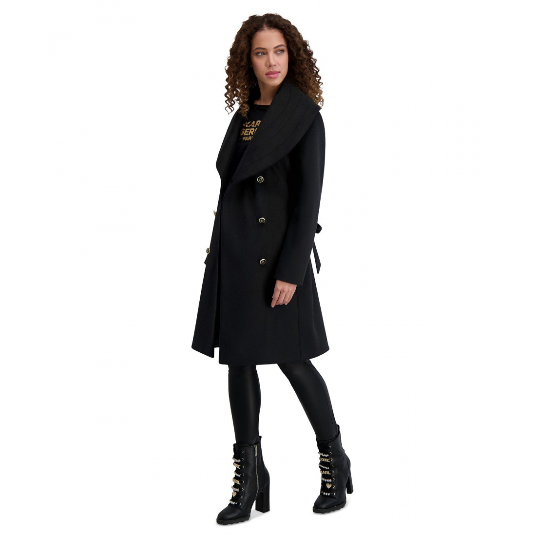 Manteau 'Double-Breasted Belted' pour Femmes