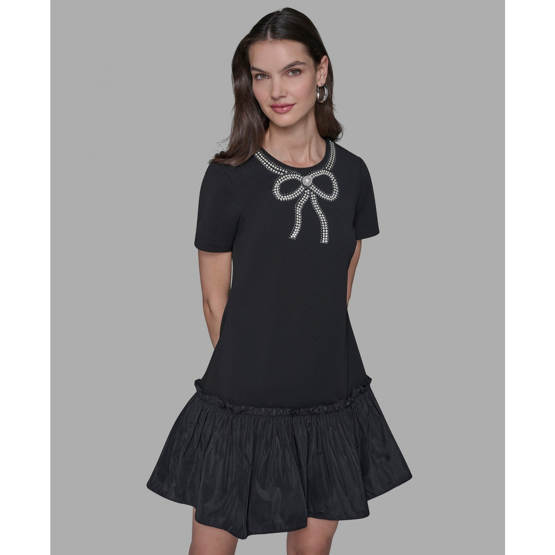 Robe A-line 'Embellished Flounce-Hem' pour Femmes