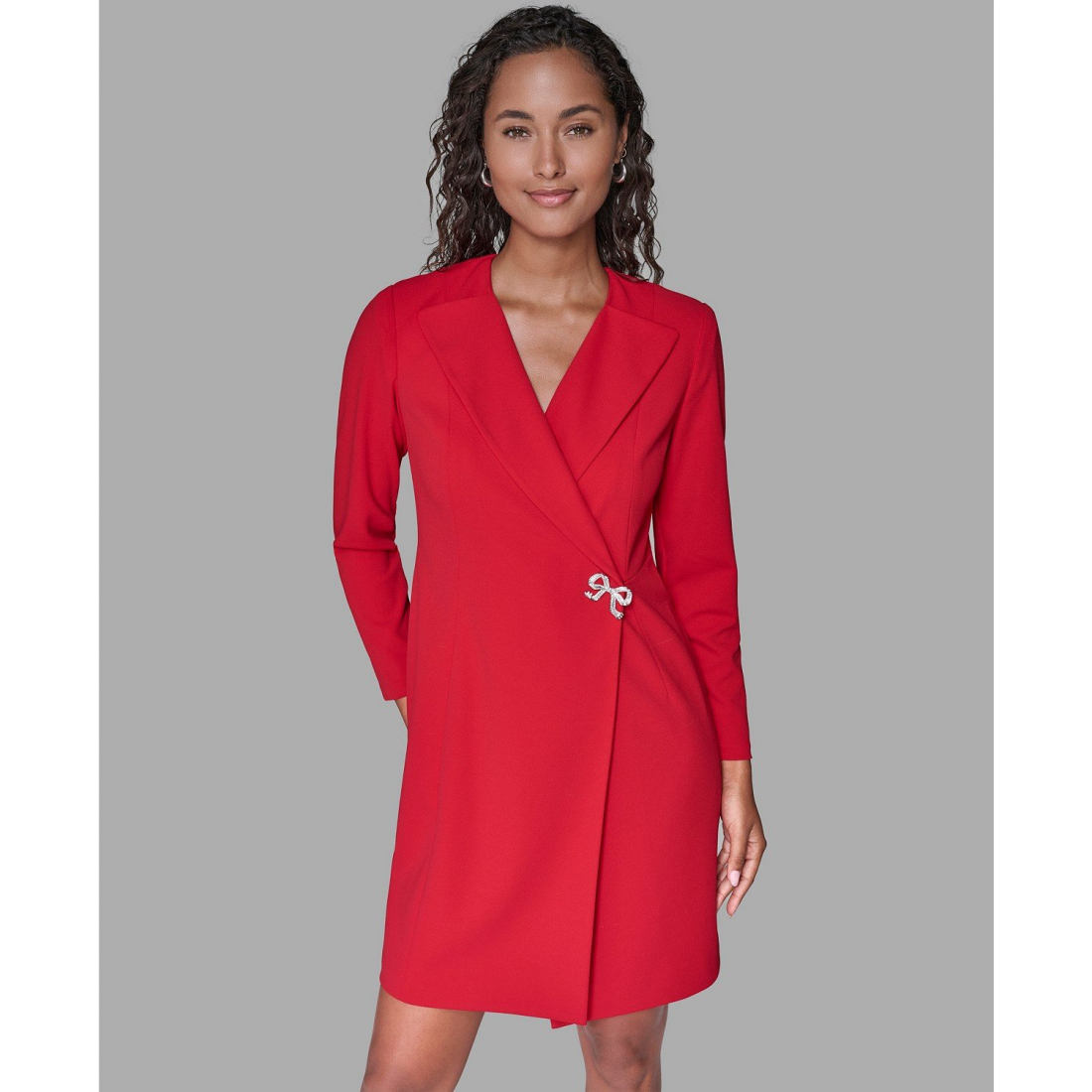 'Collared Neck Jacket Dress' pour Femmes