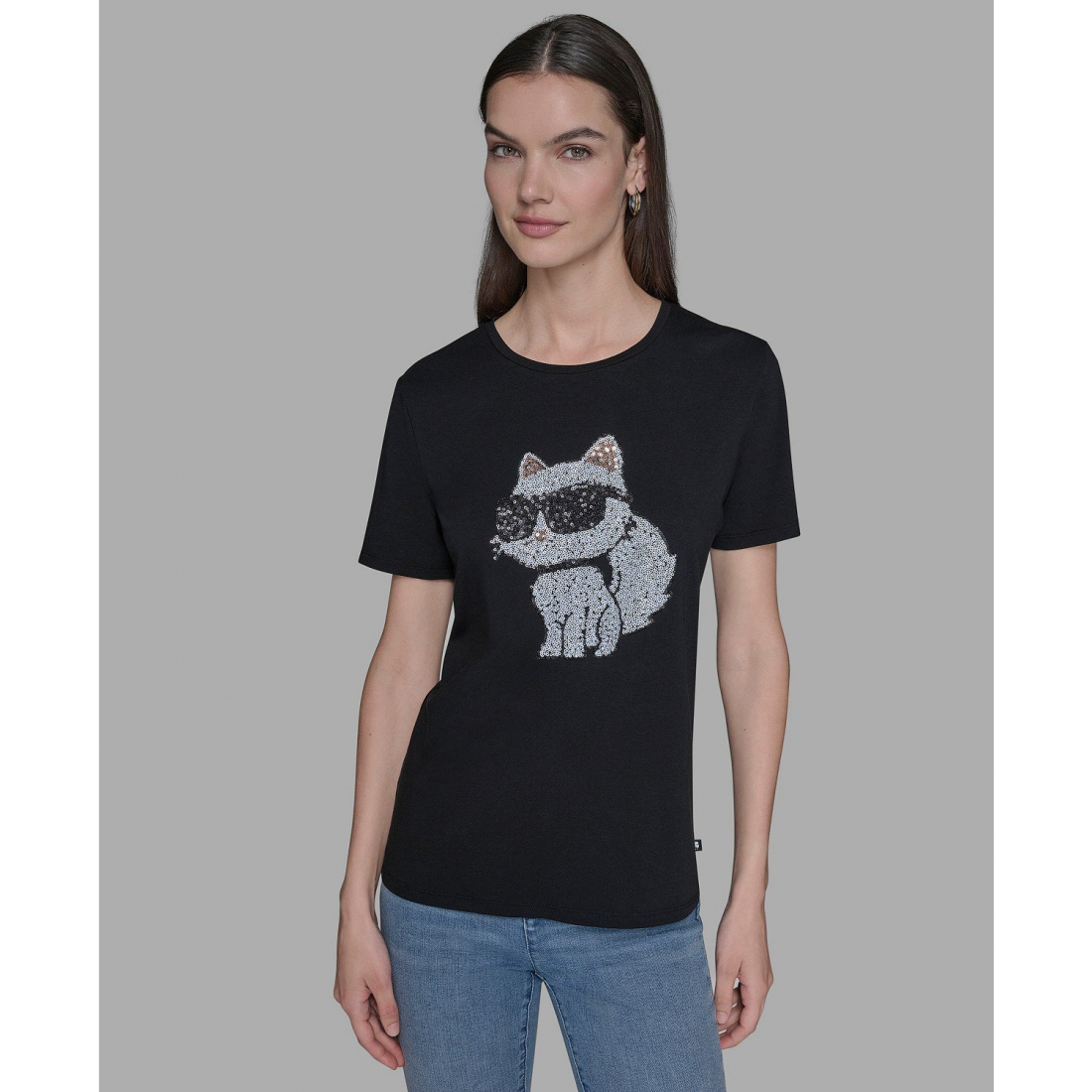 T-shirt 'Sequin Choupette Crewneck' pour Femmes
