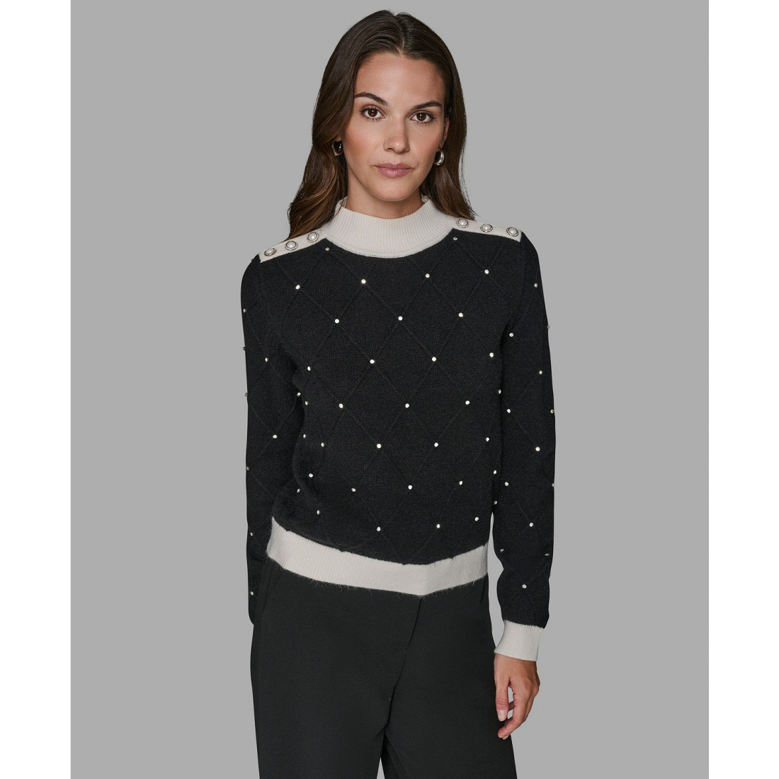 Pull 'Mock Neck Long Sleeve' pour Femmes