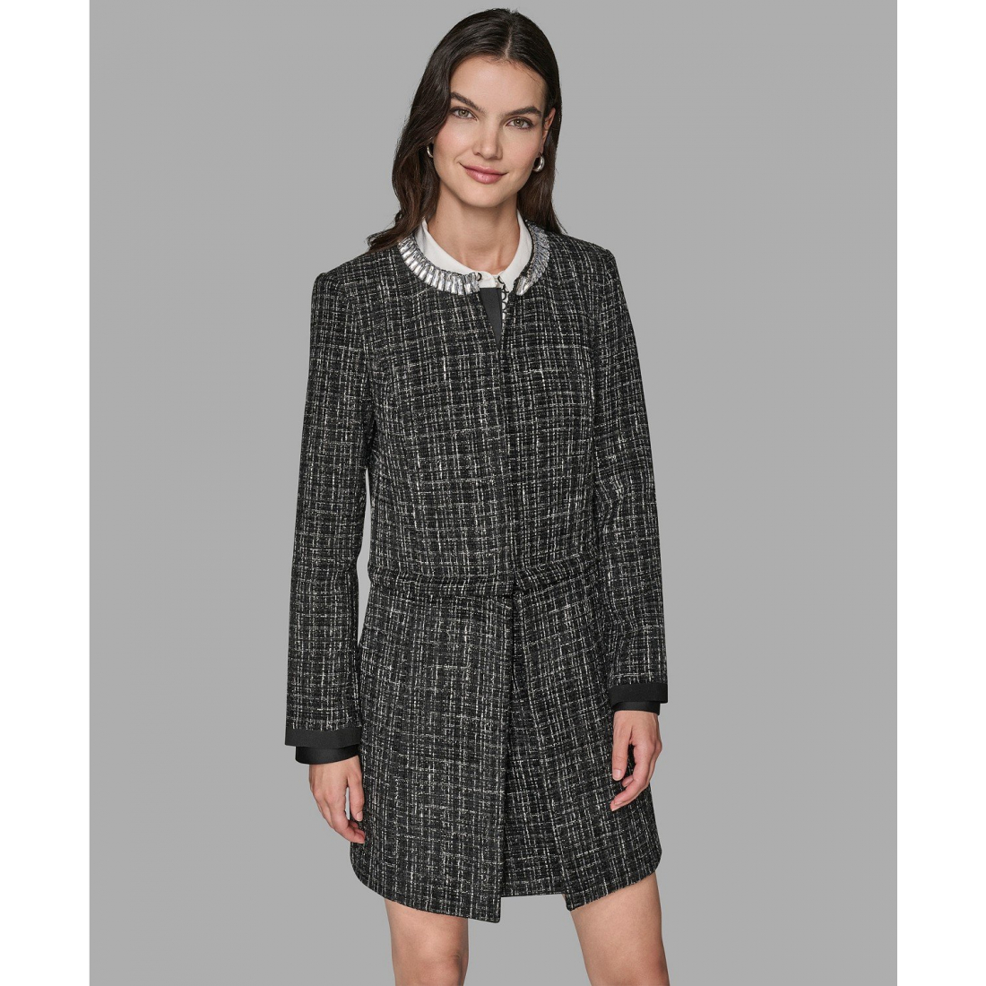 'Round Neck Novelty Topper Jacket' pour Femmes