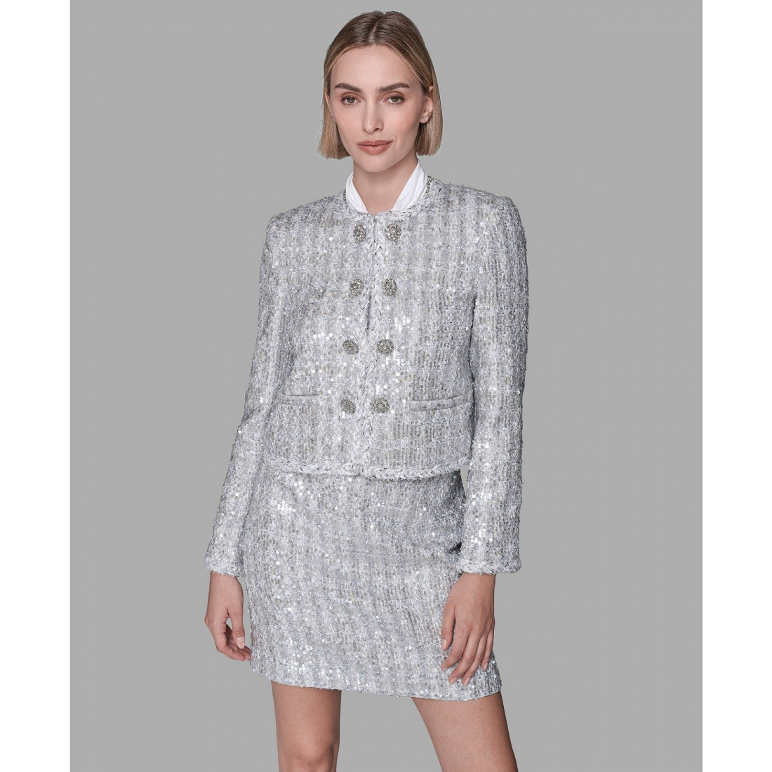 'Novelty Button Front Jacket' pour Femmes