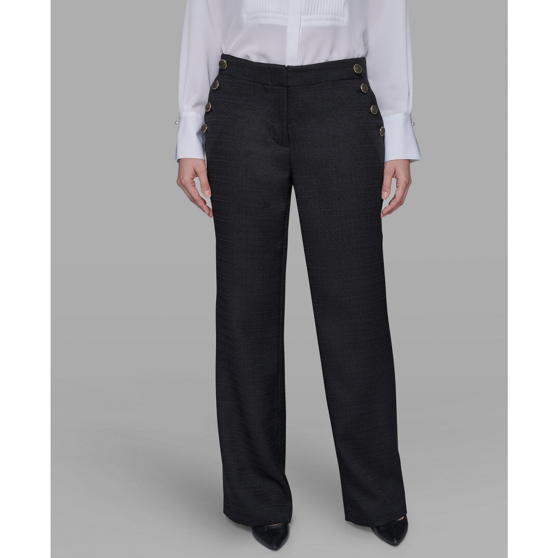 'Mid-Rise Flared Pants' pour Femmes