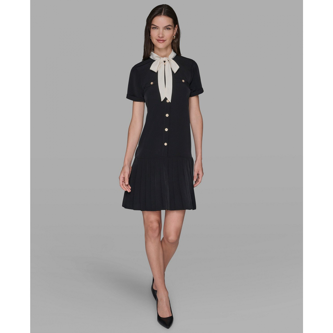 Robe A-line 'Bow Tie Neck' pour Femmes