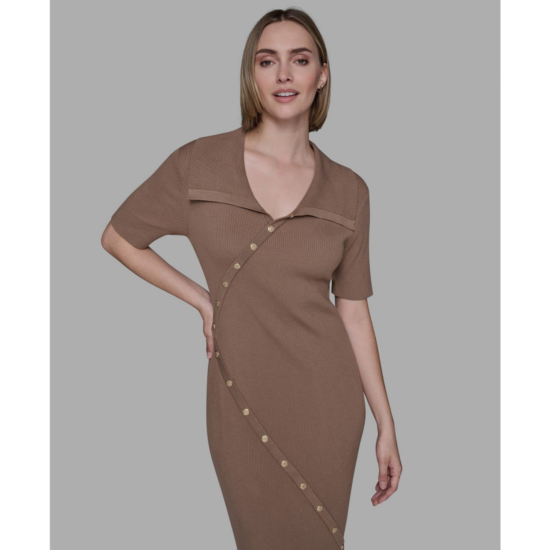 'Ribbed Bodycon Dress' pour Femmes