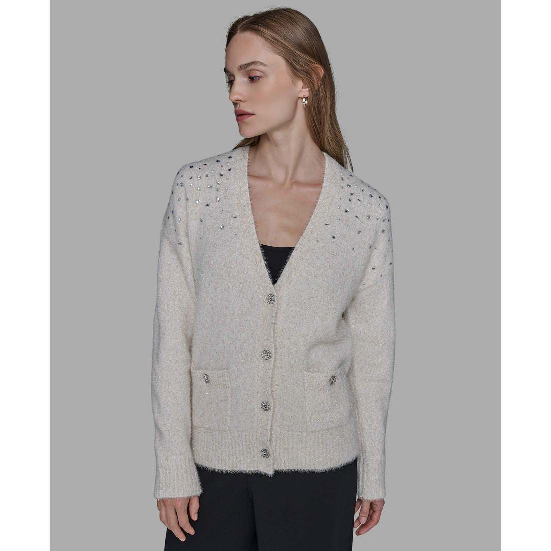 'V-Neck Cardigan' pour Femmes