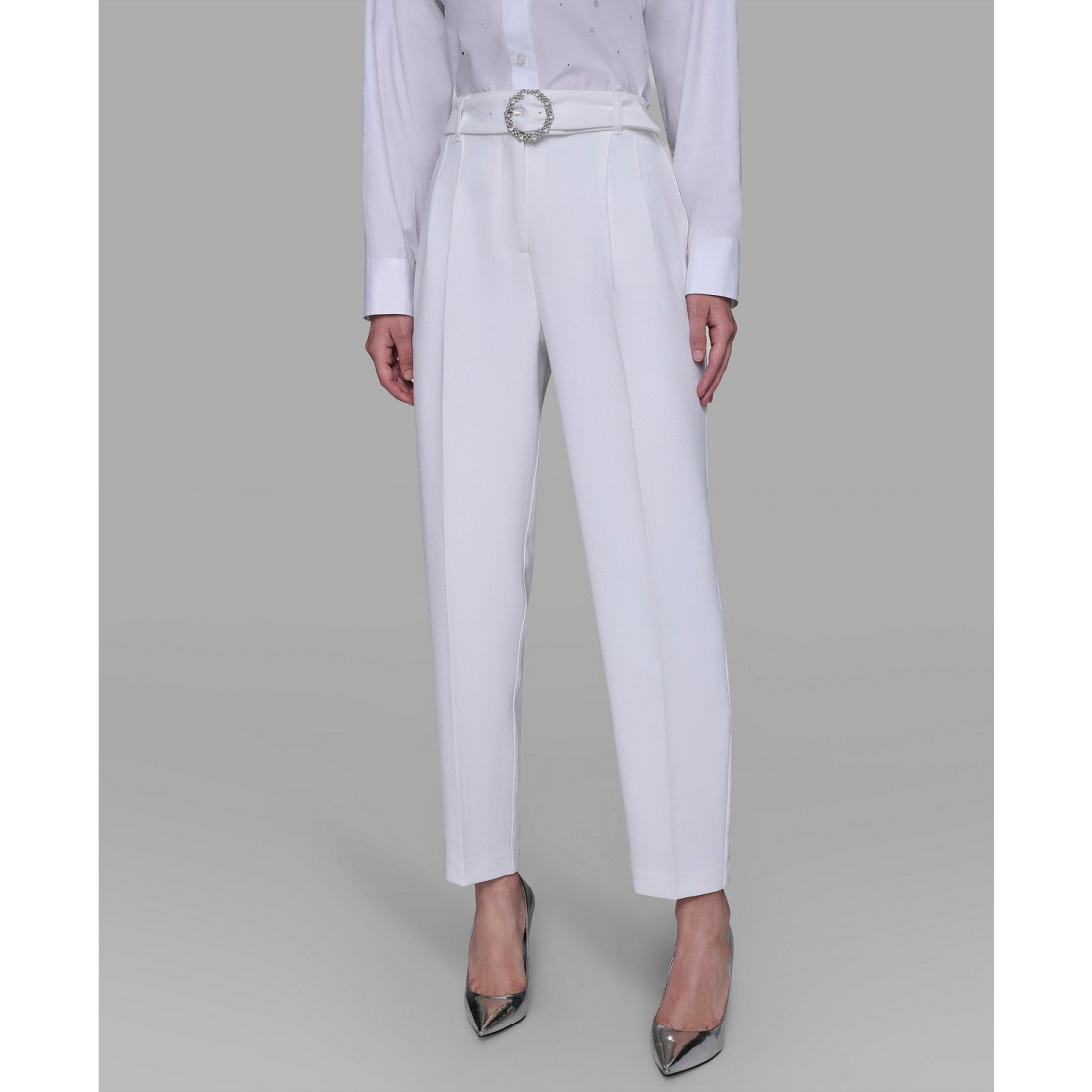 'Embellished Belt Pants' pour Femmes