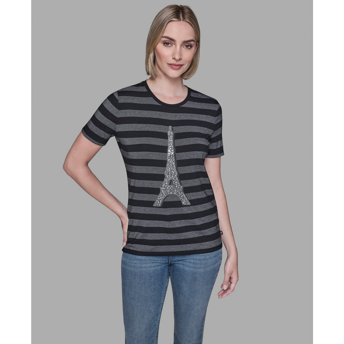 'Crewneck Striped T-Shirt' pour Femmes