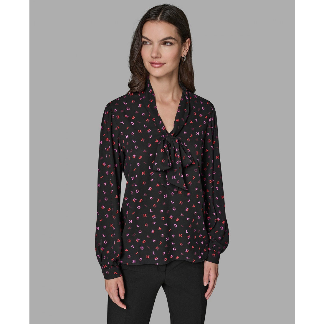 'Woven Long Sleeve Top' pour Femmes