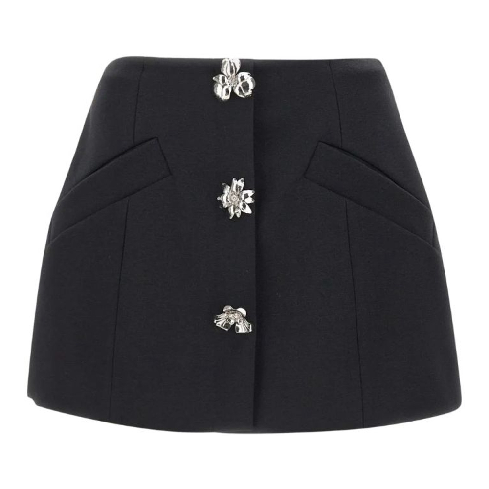 Mini Jupe 'Flower-Embellished' pour Femmes