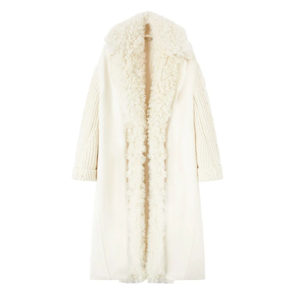 Manteau 'Cable-Knit Shearling' pour Femmes
