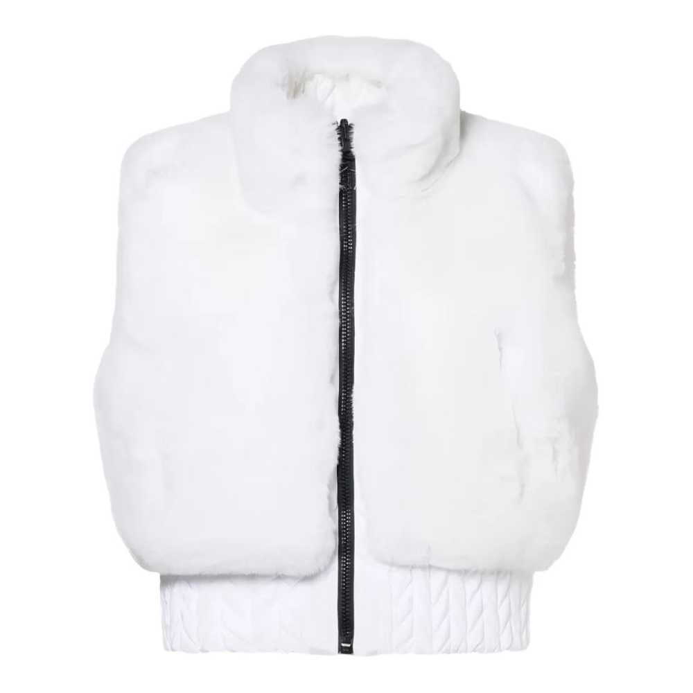 Gilet matelassé 'Lina Faux-Fur Zip Ski' pour Femmes