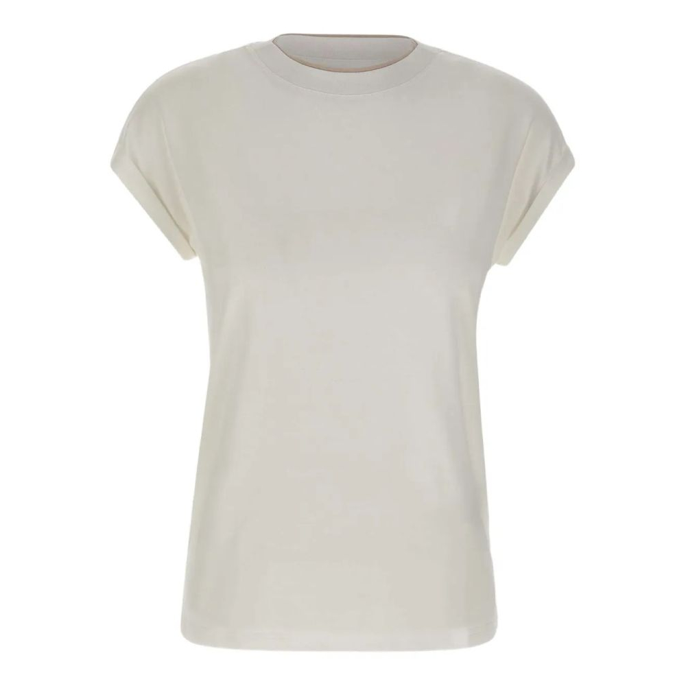 T-shirt 'Cuffed Crew-Neck' pour Femmes