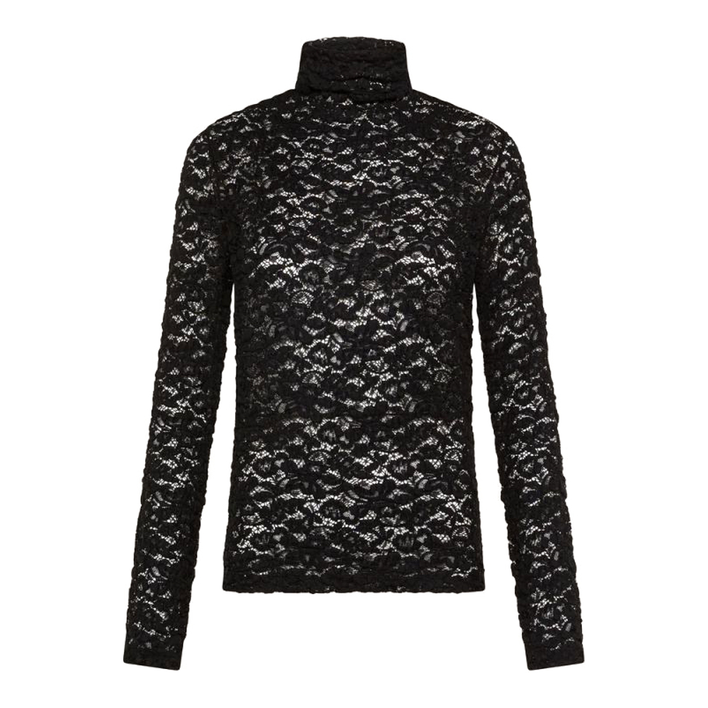 Col roulé 'Stretch Lace' pour Femmes