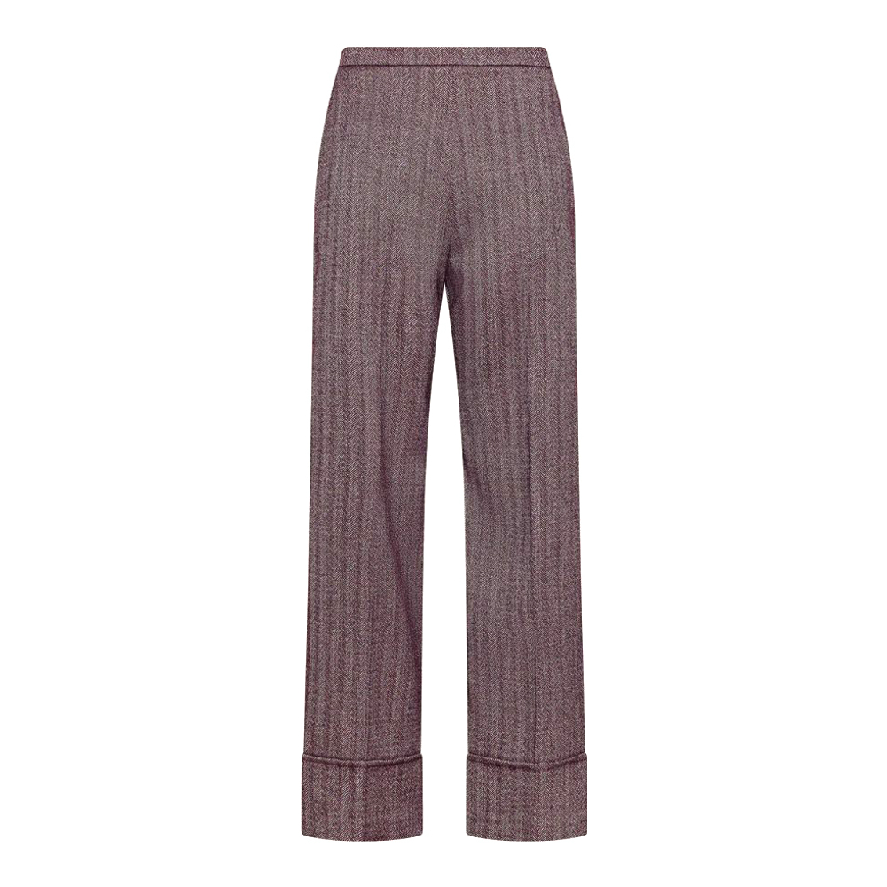 Women's 'Semi-Stretch Weave Turn-Up' Trousers