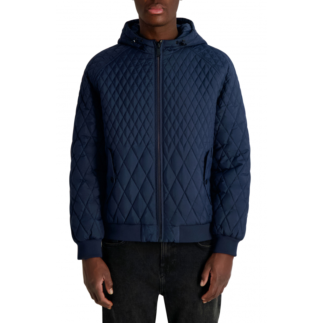 'Hooded Diamond Quilted Jacket' pour Hommes