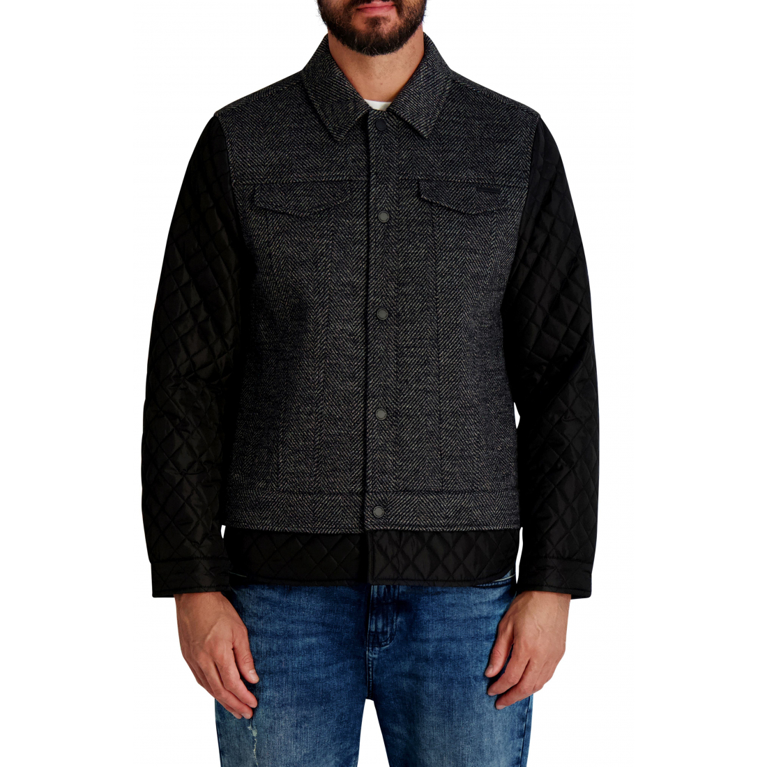 'Mixed Media Trucker Jacket' pour Hommes