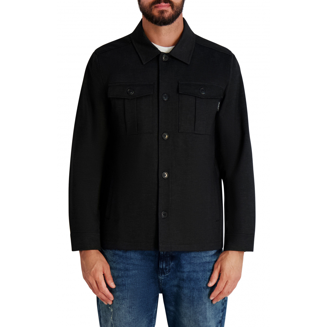 'Chest Pocket Shirt Jacket' pour Hommes