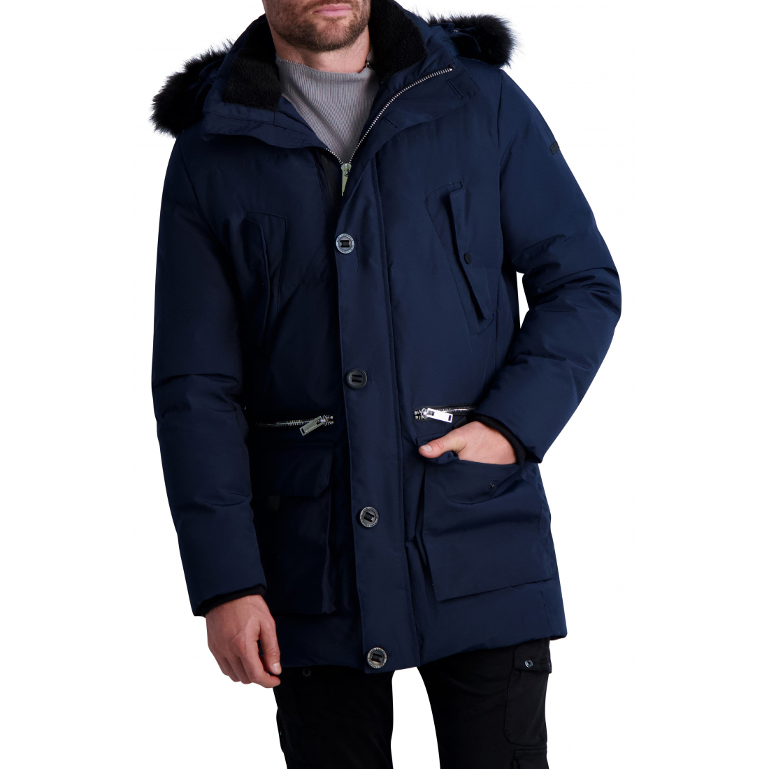 Parka 'Faux Fur Trim' pour Hommes