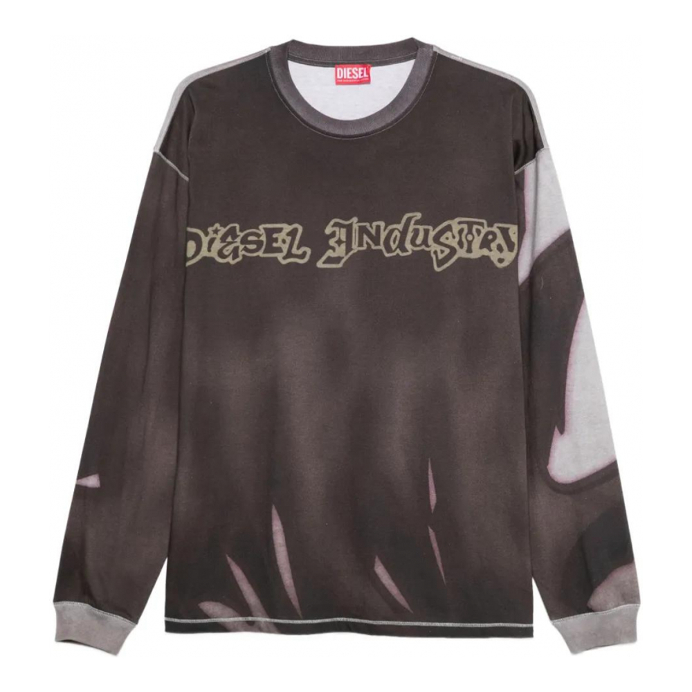 Sweatshirt 'Logo-Print Long-Sleeves' pour Hommes