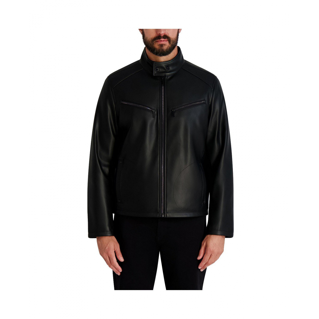 Veste en cuir 'Paris Circle Stitch' pour Hommes