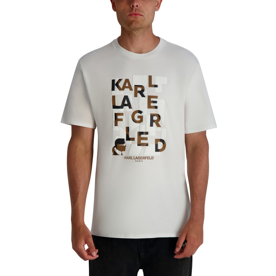 T-shirt 'Stacked Print' pour Hommes