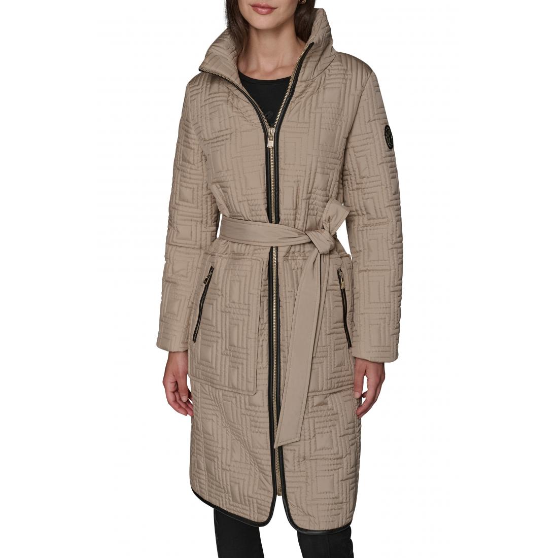 Veste matelassée 'Hooded Belted Zip' pour Femmes