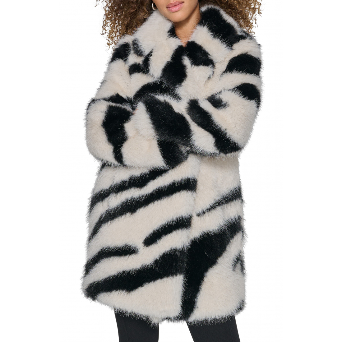 Veste 'Oversize Zebra Print Faux Fur' pour Femmes