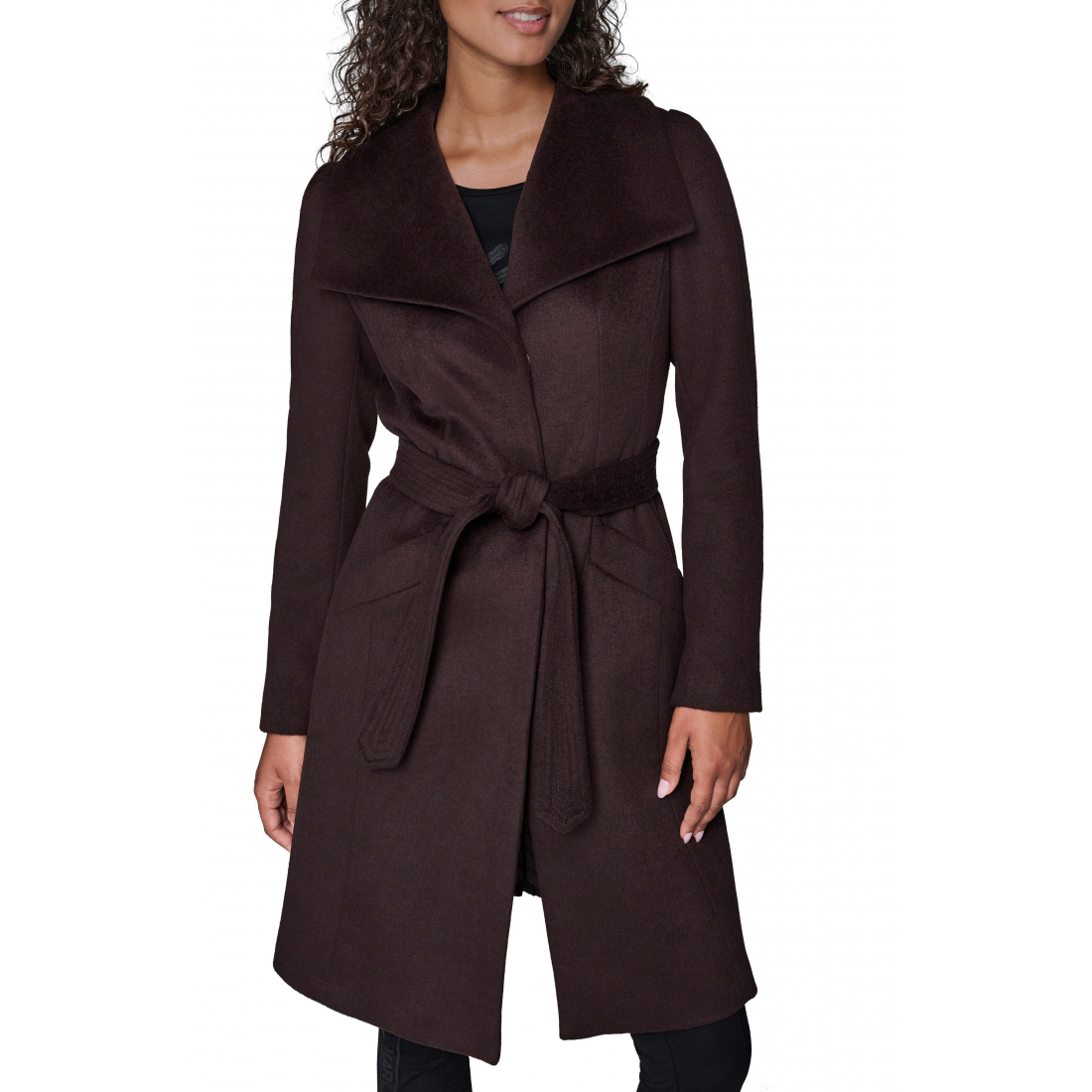 Manteau 'Puff Sleeve Belted' pour Femmes