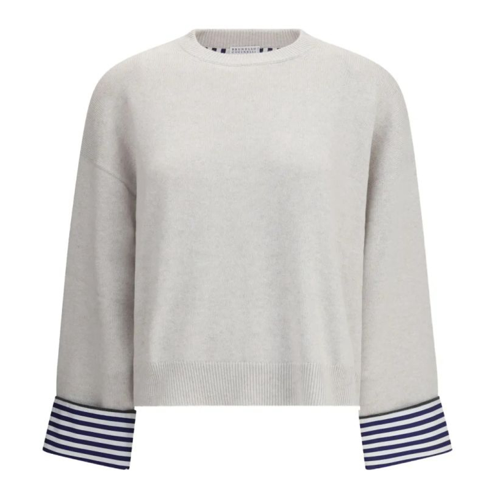 Top 'Striped-Cuff' pour Femmes