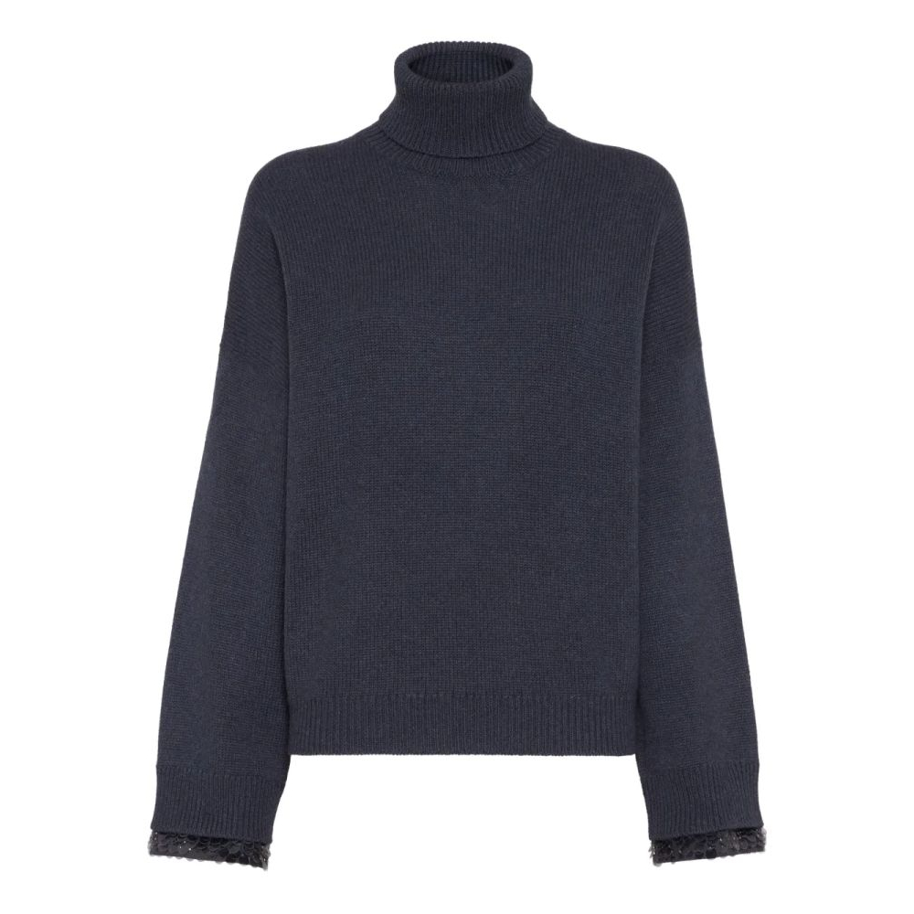Women's 'Sequin-Embellished' Turtleneck Sweater