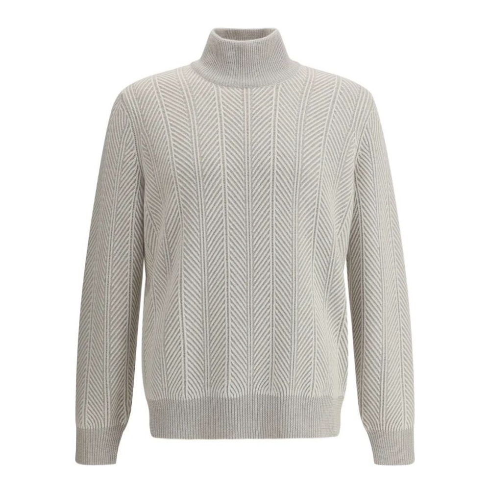 Pull à col roulé 'Herringbone' pour Hommes