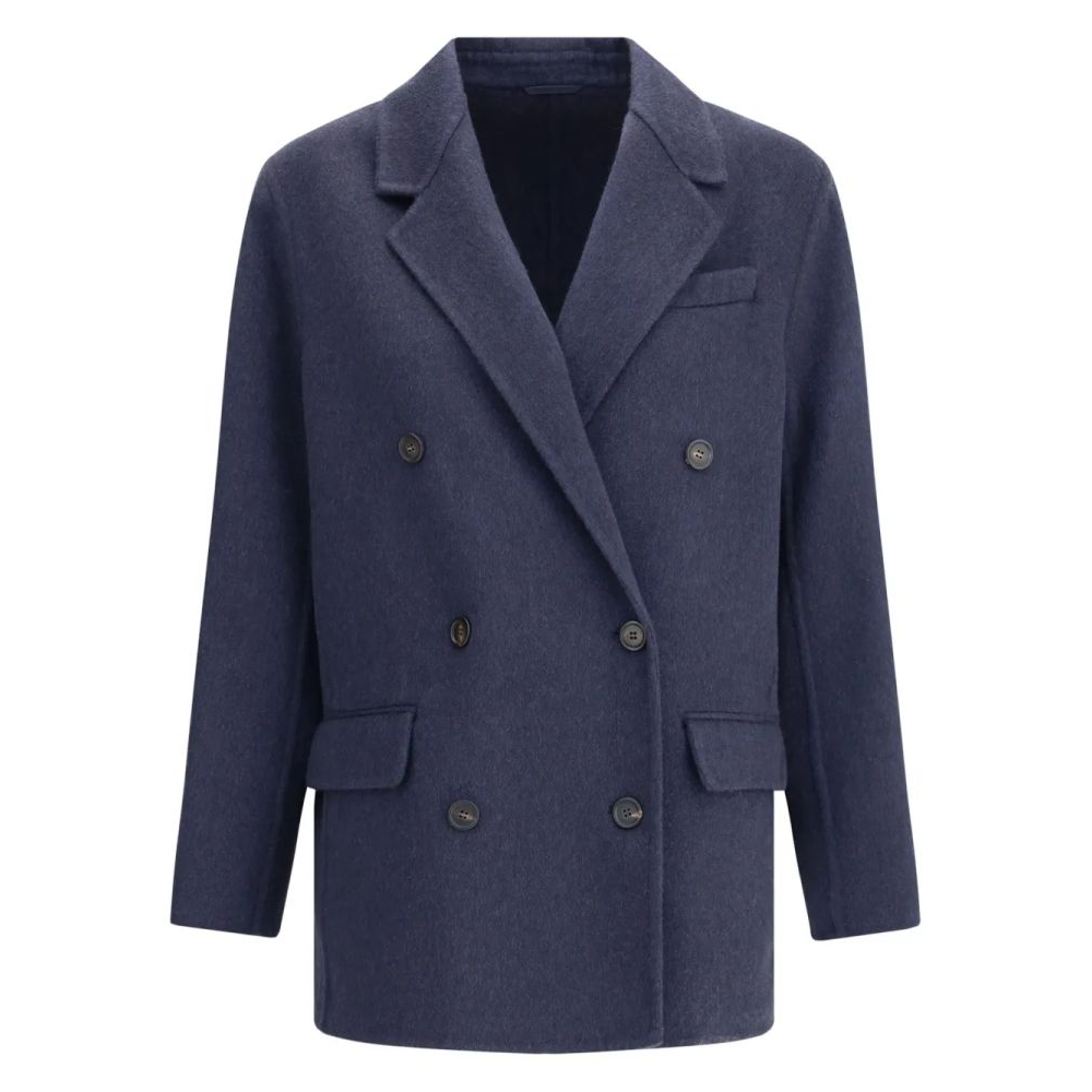 Manteau 'Notched-Lapel Double-Breasted' pour Femmes
