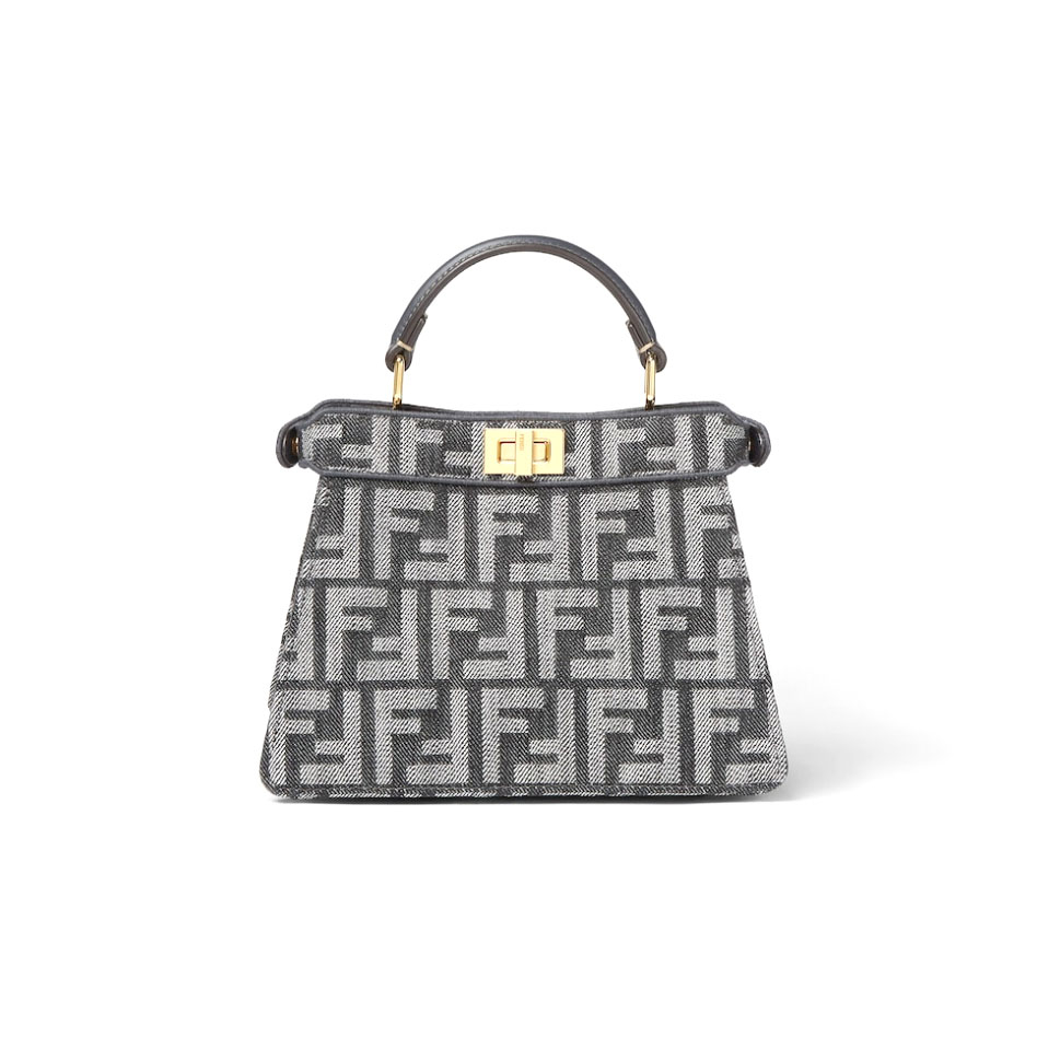 Women's 'Denim-Effect Ff Jacquard' Handbag
