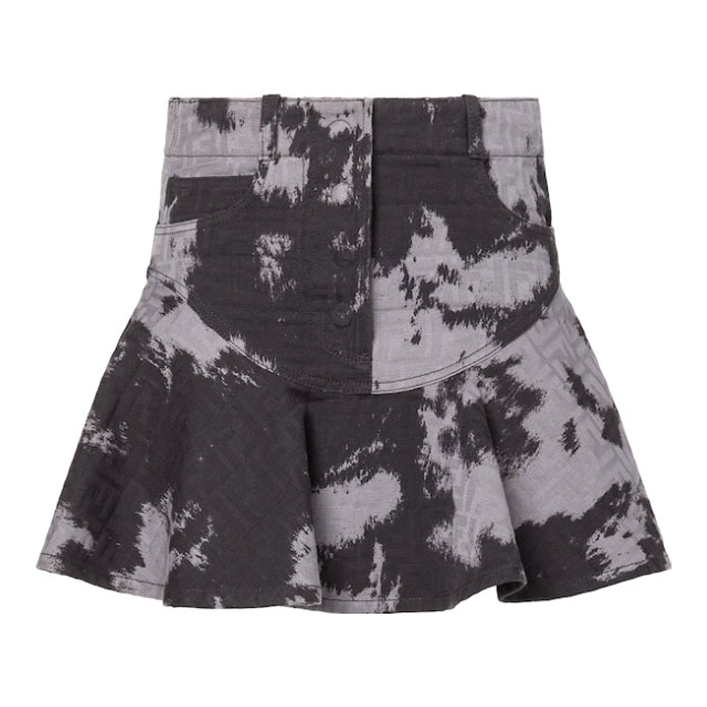 Women's 'Ff Animalier Denim' Mini Skirt