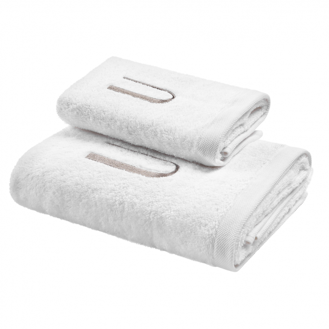 Monogram Hand And Guest Terry Towels Set, U