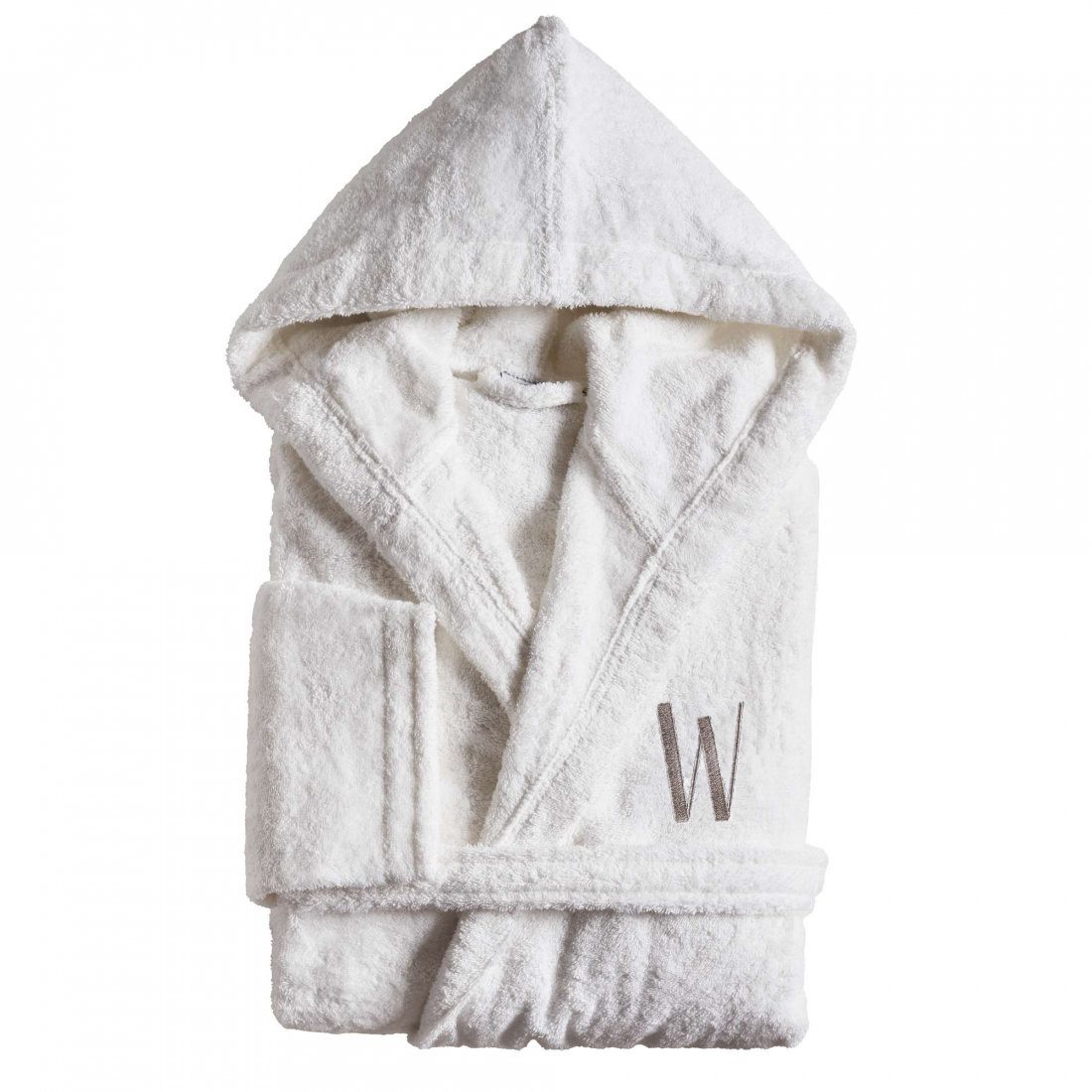 Monogram Hooded Bathrobe White W