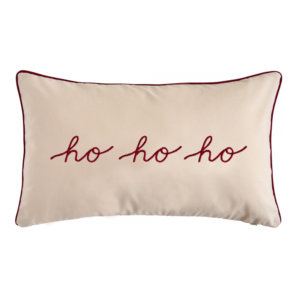 Ho Ho Ho Decorative Cushion 30x50 cm, Ivory