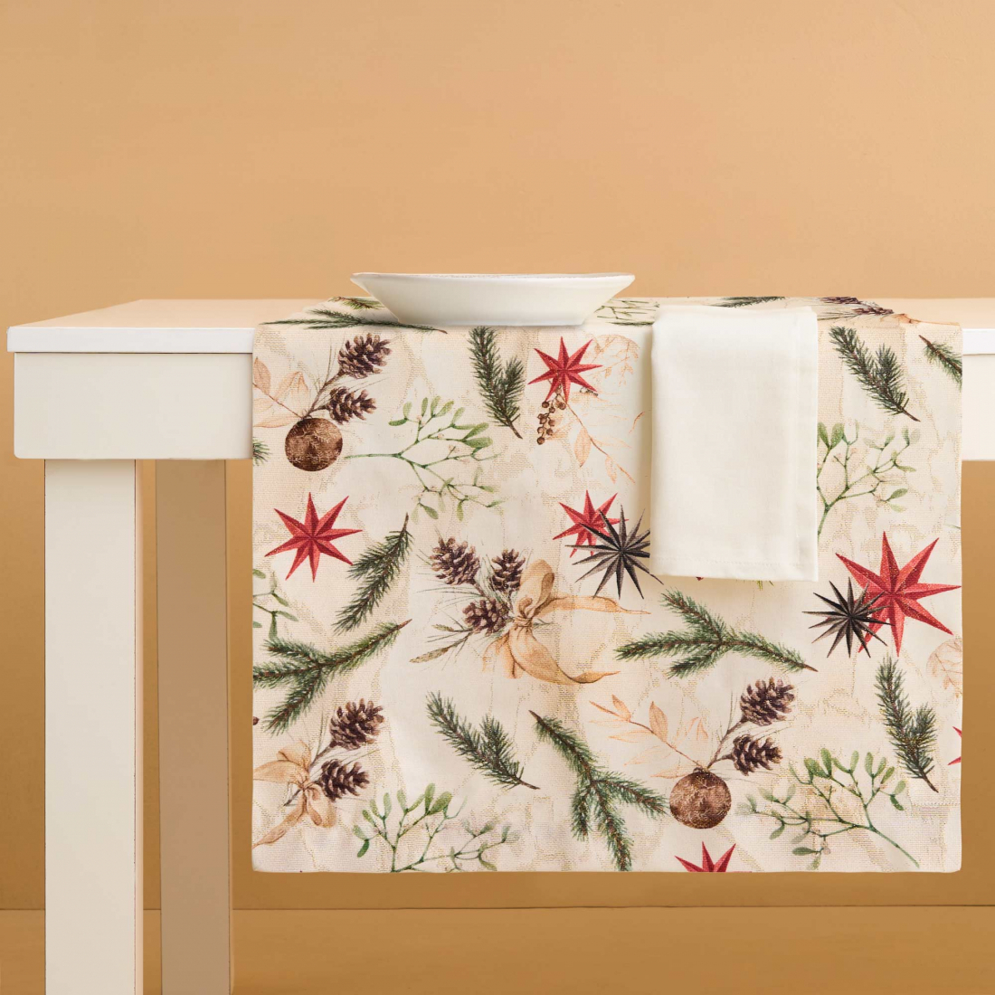 Claus Set Runner + 2 Napkins, Single Variant